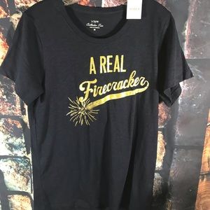 J crew medium size black T shirt . Short sleeve